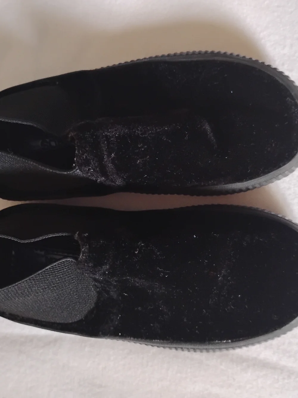 Zara Black Velvet Dress- Boys Shoes. Size:  26/27